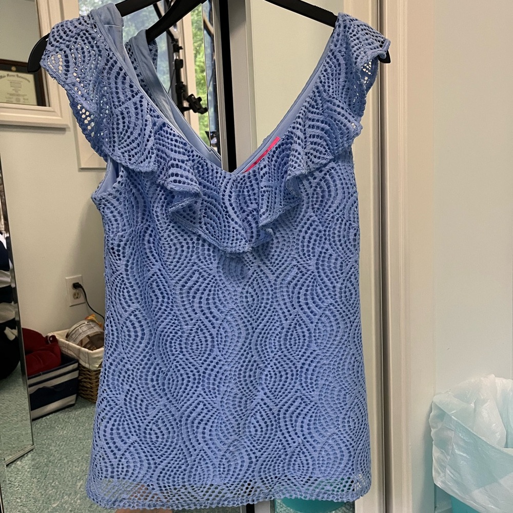 EUC Lilly Pulitzer ruffled top xs
